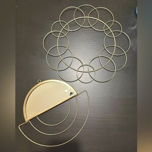 Gold Wall Decor - Small Mirror and Picture Holder